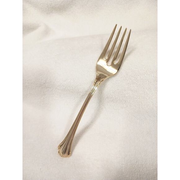 F.B. Rogers Gold DESSERT SALAD FORK Chippendale Gold Electroplate HOLIDAYS - Picture 9 of 9